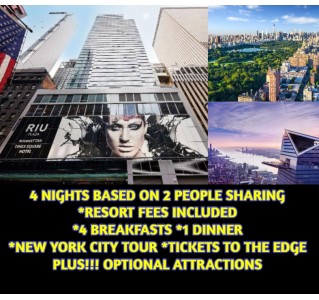 4 Nights B&B inc. Resort Fees @ Riu Plaza New York Times Square