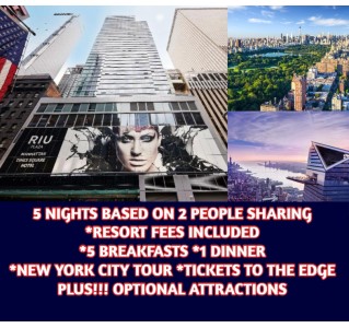 5 Nights B&B inc. Resort Fees @ Riu Plaza New York Times Square