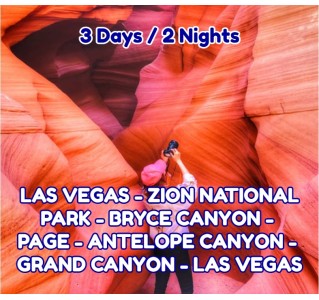 3 Day Grand Canyon, Bryce, Zion, Antelope Canyon and Monument Valley Tour