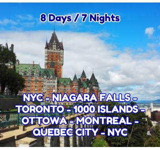 8 Day Tour - NYC to Canada (Departue selected Mondays May - Oct)