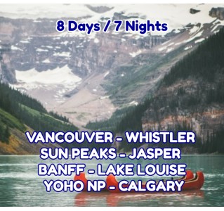 8 Day Tour - Canadian Rockies (Selected Dates, May-Sept)