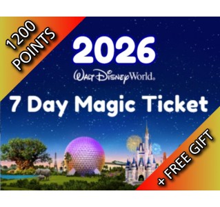 2026 Walt Disney World 7 Day Magic Ticket + Memory Maker