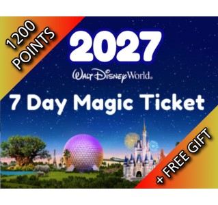 2027 Walt Disney World 7 Day Magic Ticket + Memory Maker